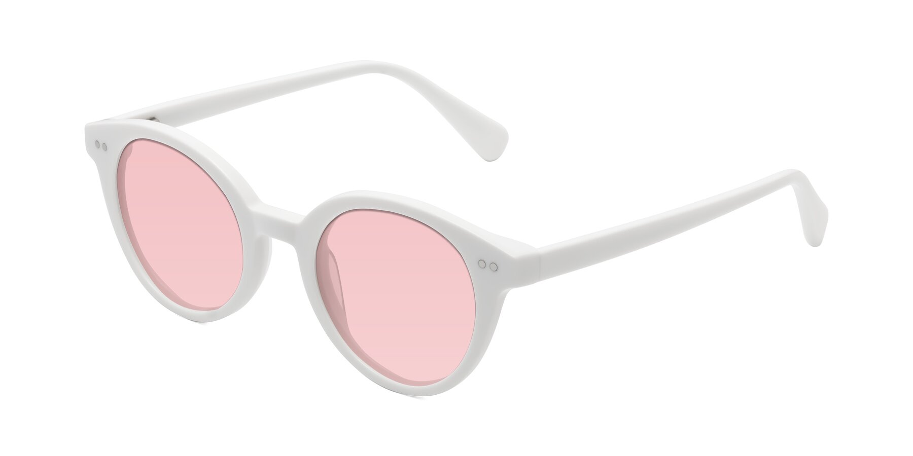 Angle of Bellion in White with Light Garnet Tinted Lenses