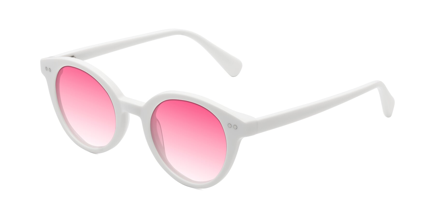 Angle of Bellion in White with Pink Gradient Lenses