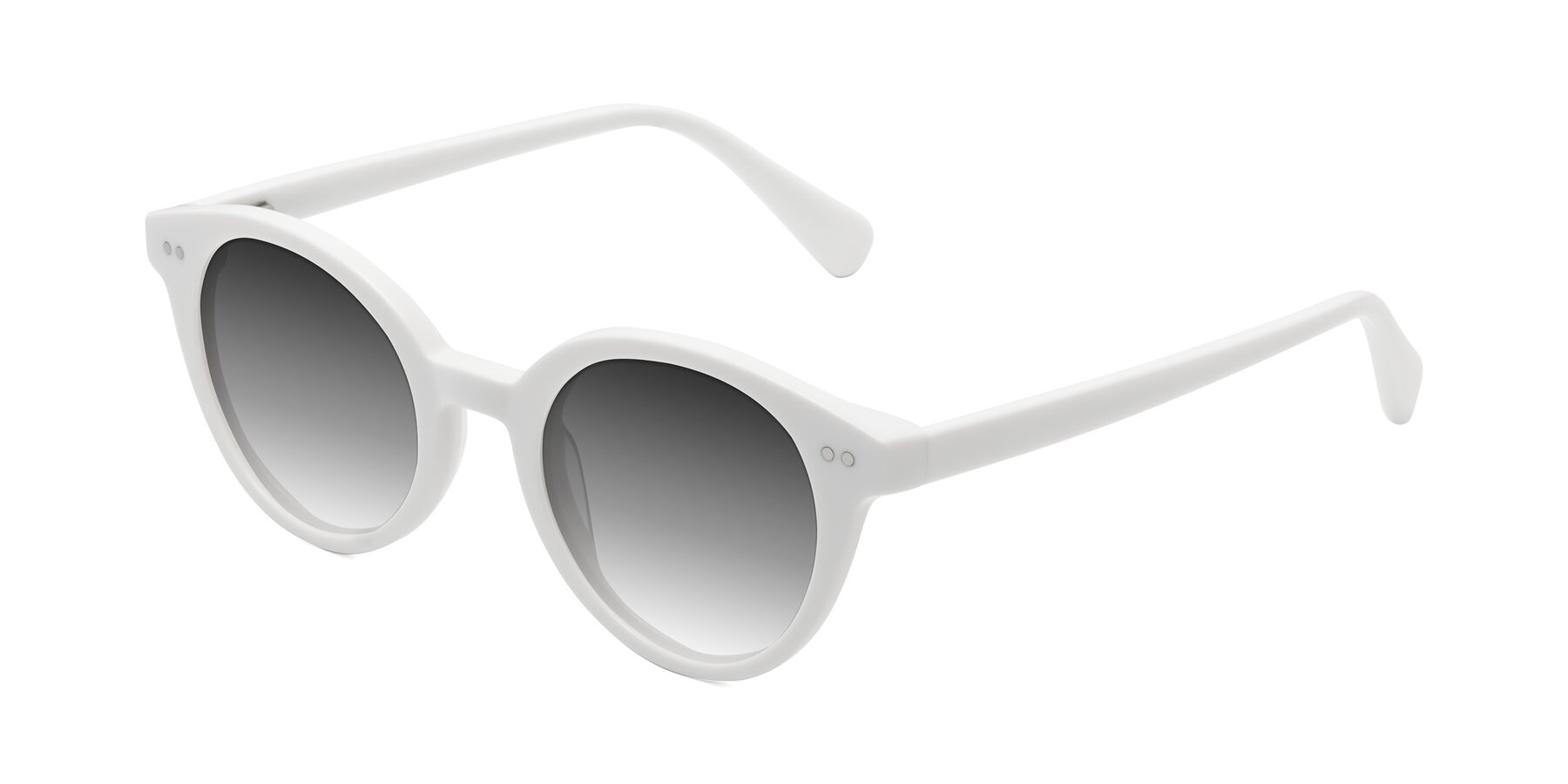 Angle of Bellion in White with Gray Gradient Lenses