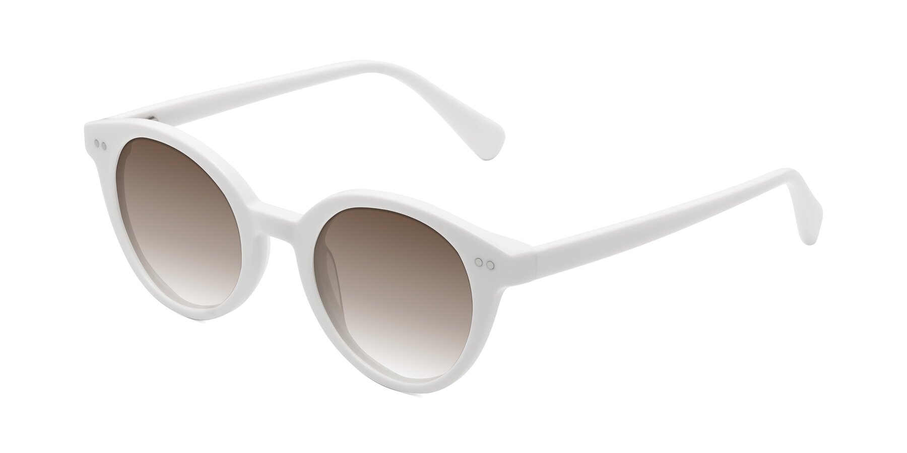 Angle of Bellion in White with Brown Gradient Lenses