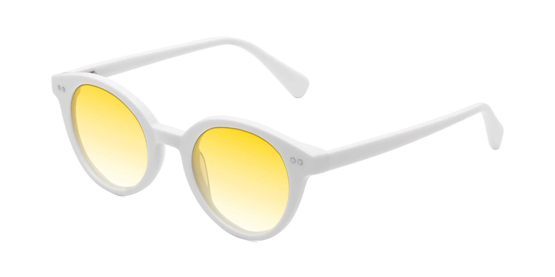 Angle of Bellion in White with Yellow Gradient Lenses