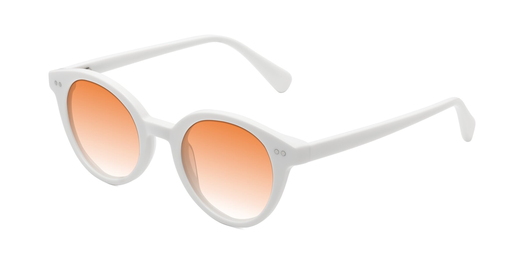 Angle of Bellion in White with Orange Gradient Lenses