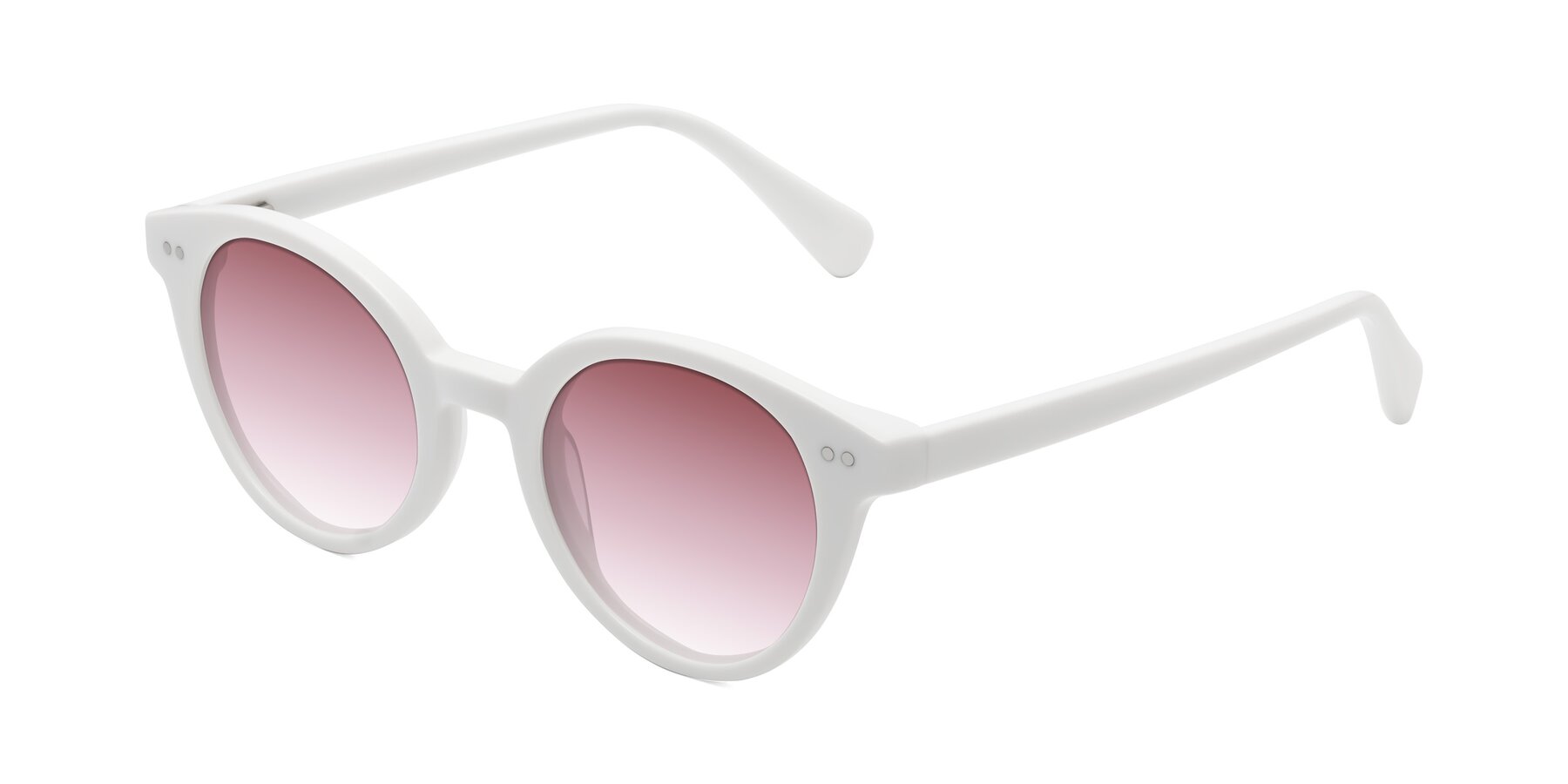 Angle of Bellion in White with Garnet Gradient Lenses