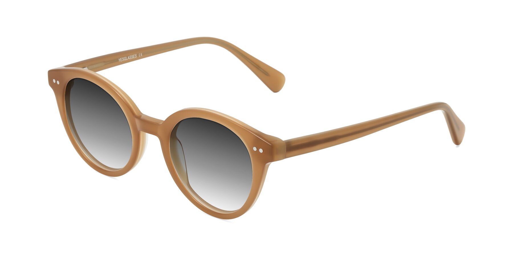 Angle of Bellion in Caramel with Gray Gradient Lenses