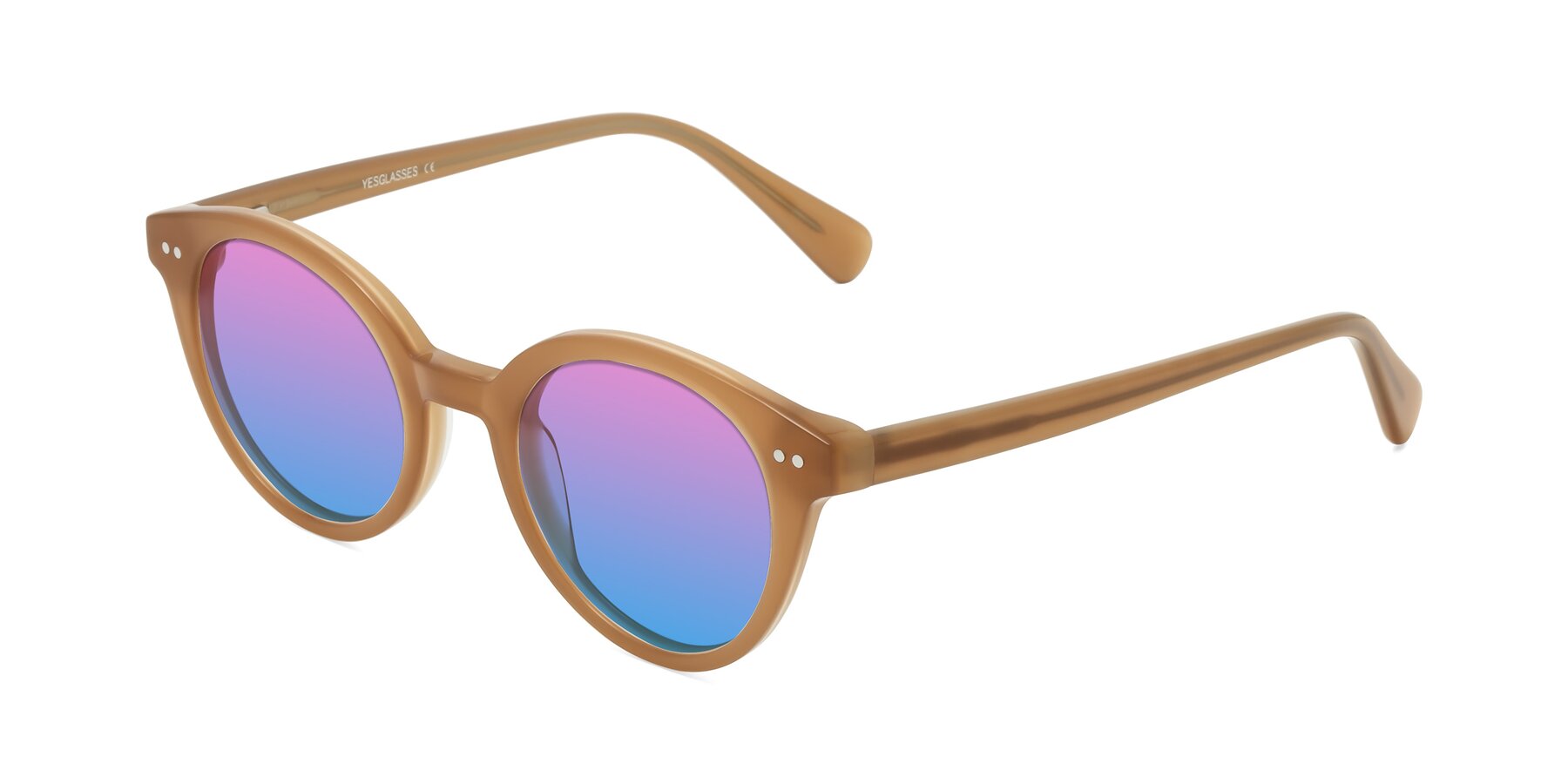 Angle of Bellion in Caramel with Pink / Blue Gradient Lenses