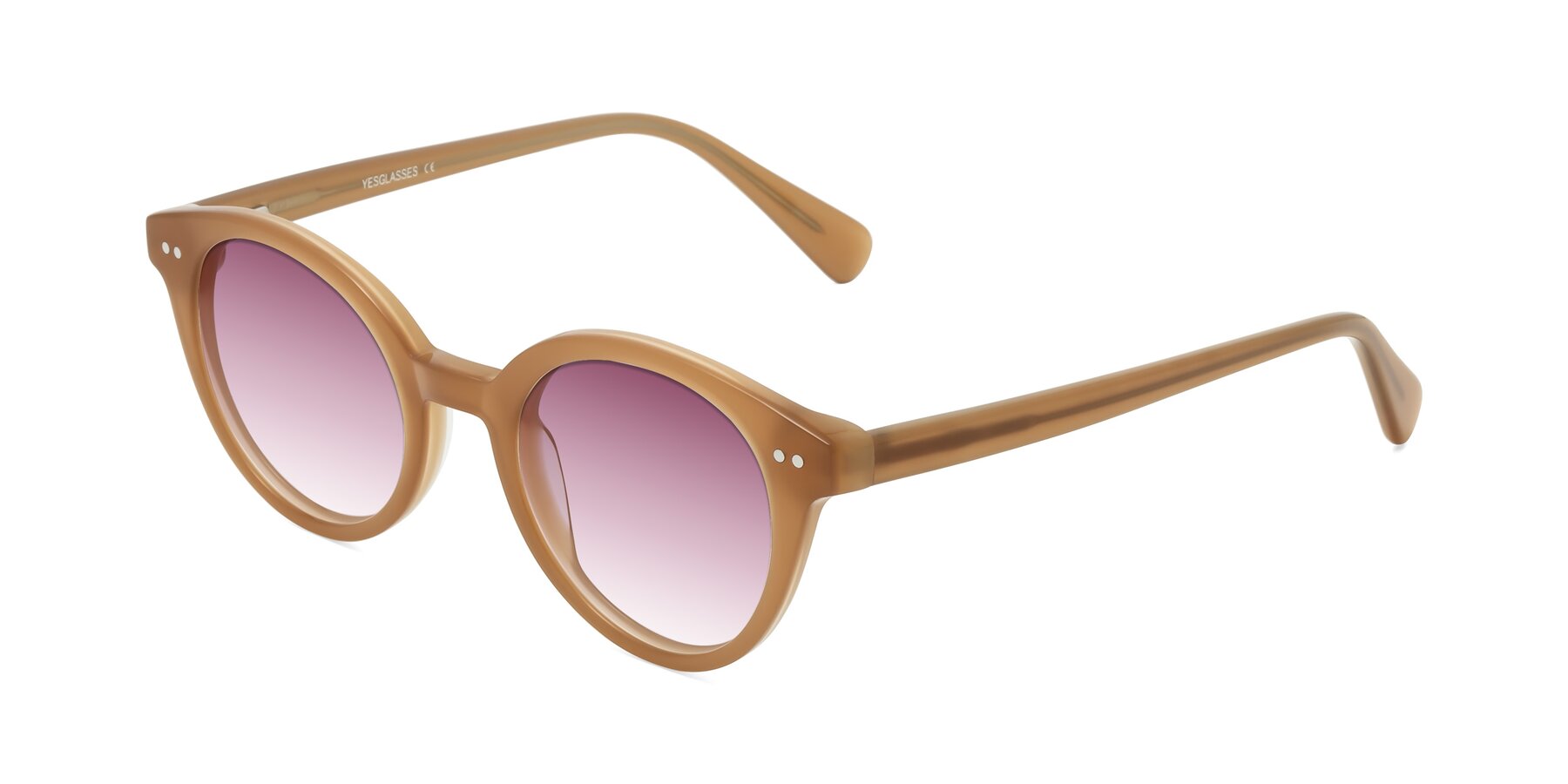 Angle of Bellion in Caramel with Wine Gradient Lenses