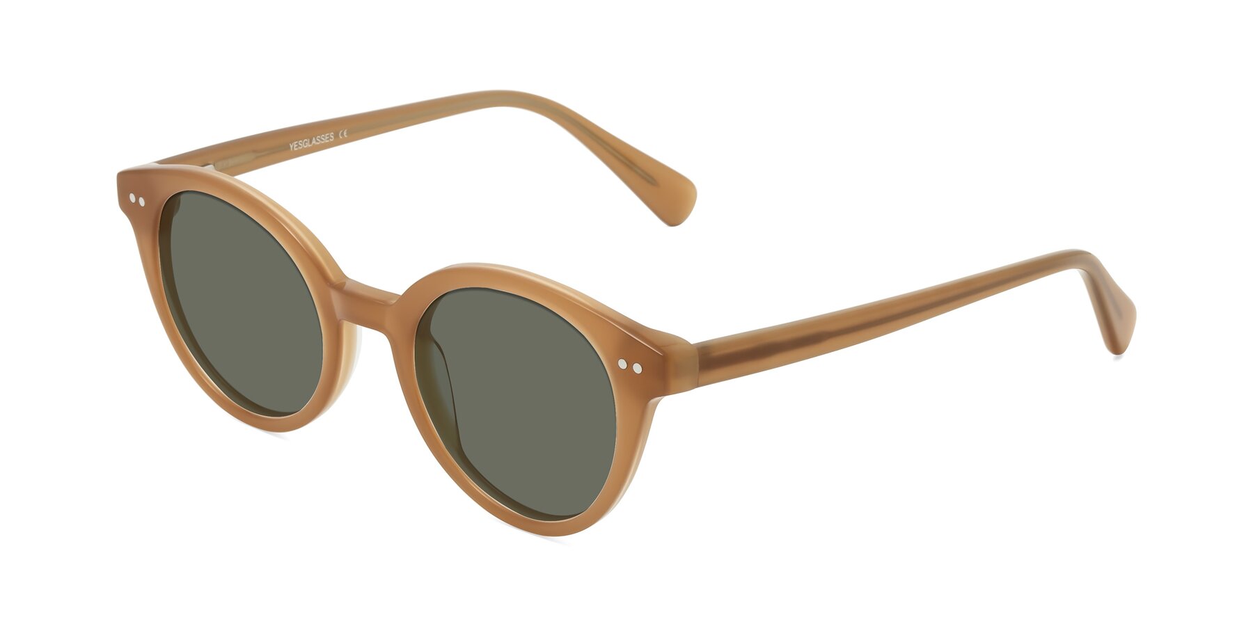 Angle of Bellion in Caramel with Gray Polarized Lenses