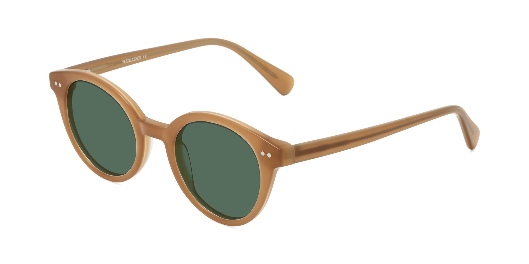 Angle of Bellion in Caramel with Green Polarized Lenses