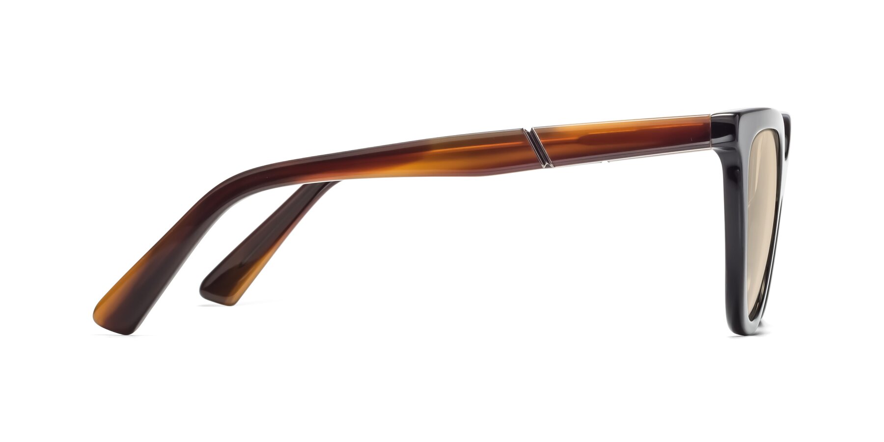 Side of 17287 in Black with Light Brown Tinted Lenses