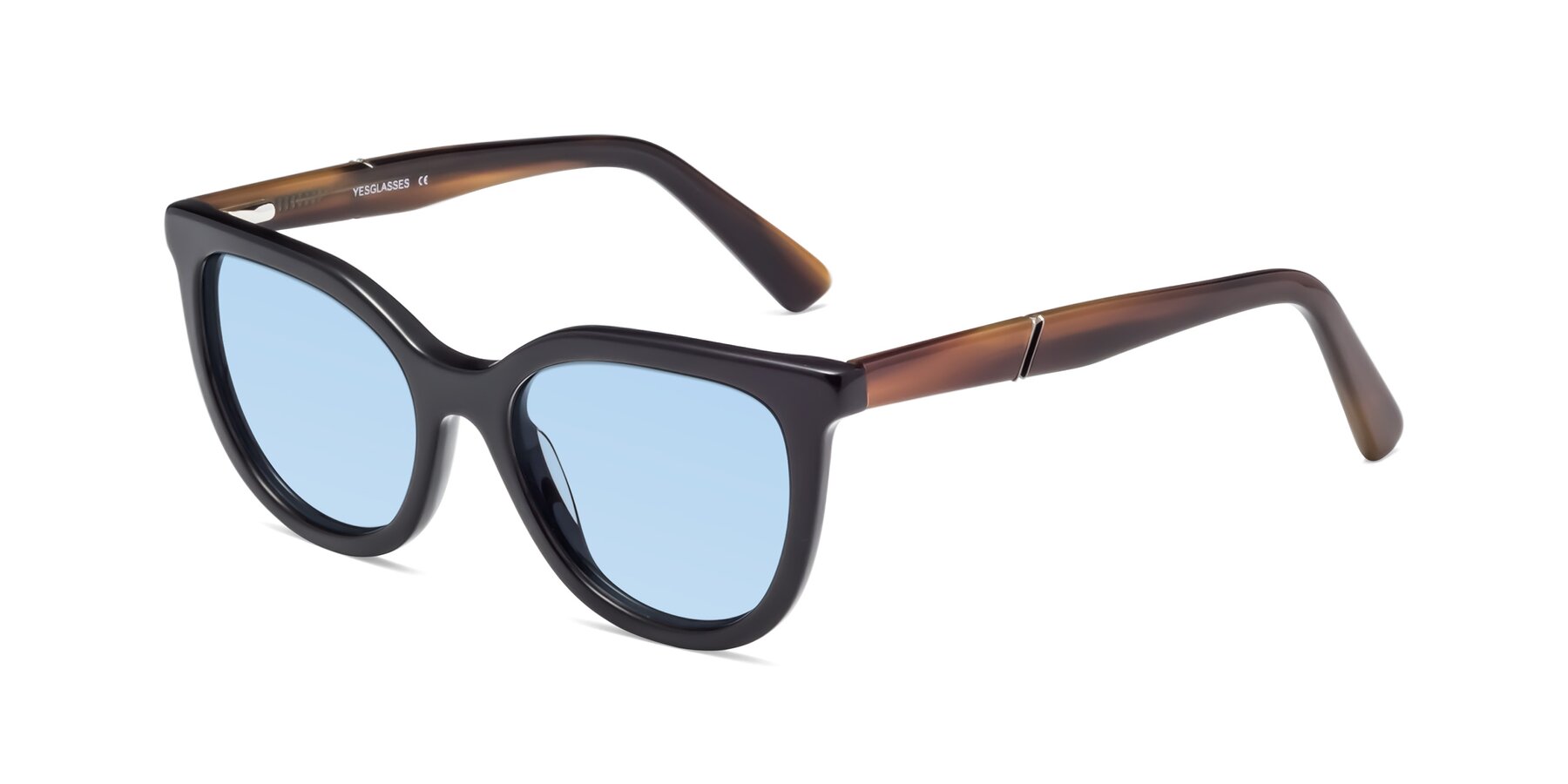 Angle of 17287 in Black with Light Blue Tinted Lenses