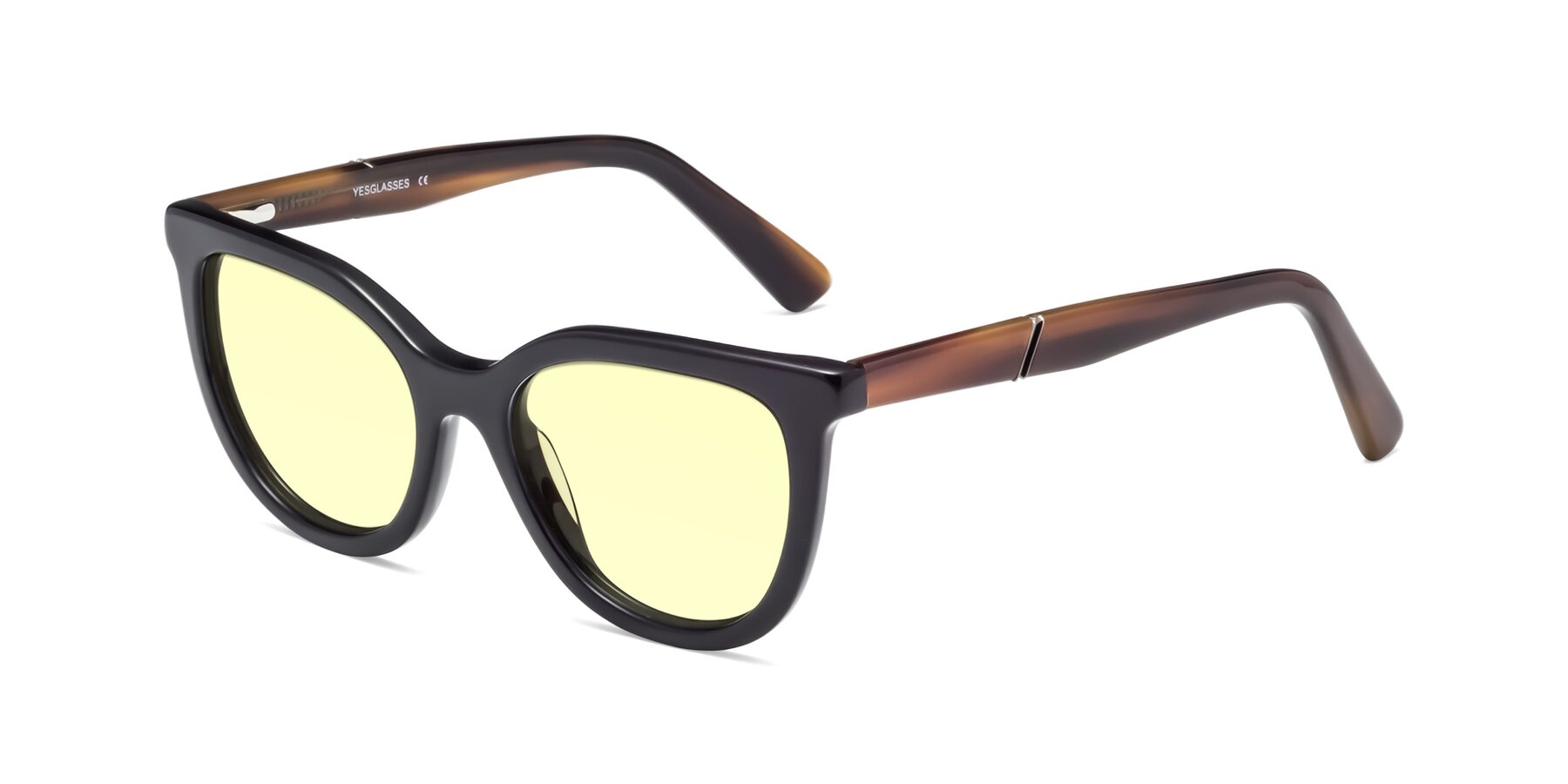 Angle of 17287 in Black with Light Yellow Tinted Lenses
