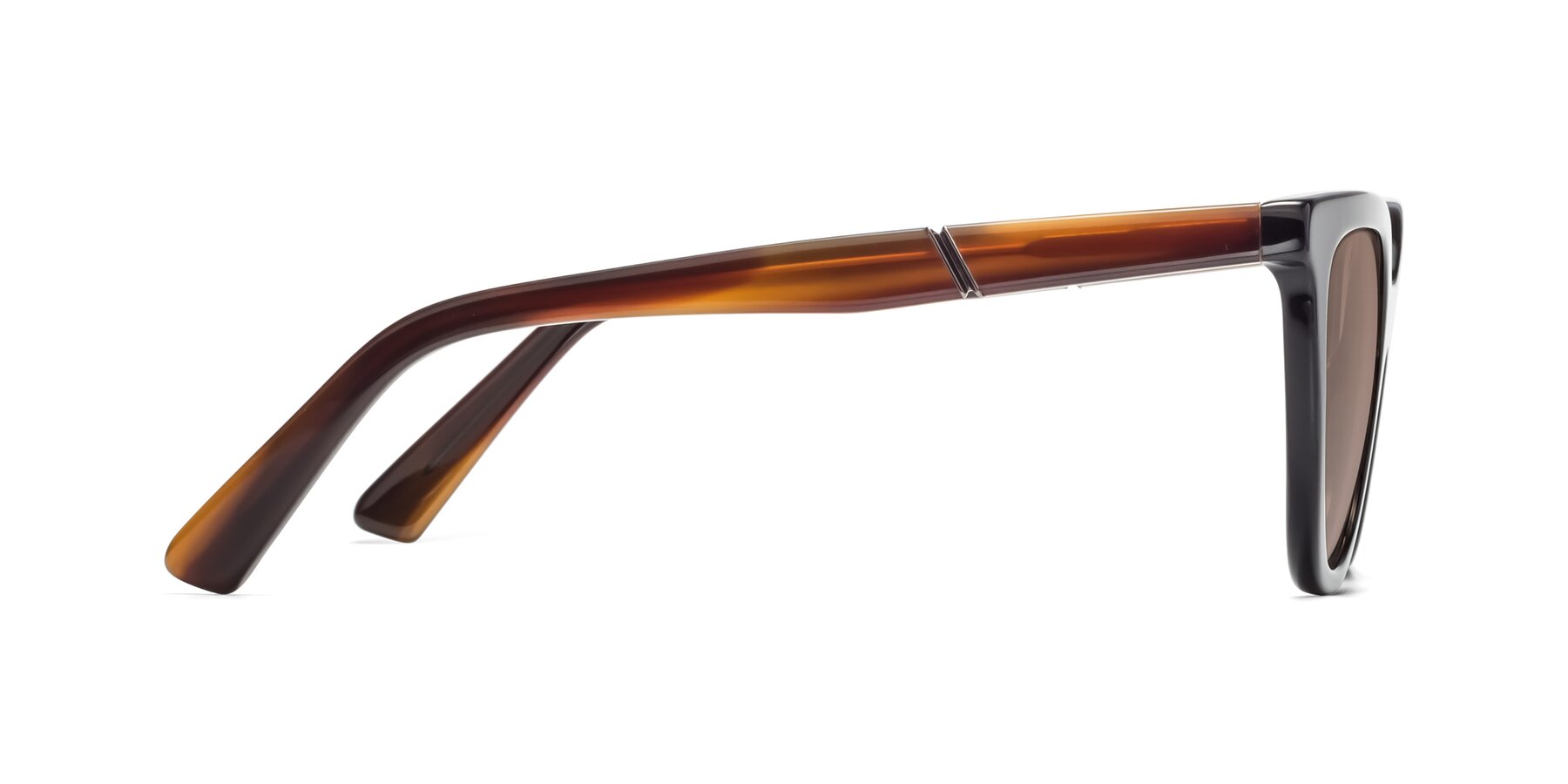 Side of 17287 in Black with Medium Brown Tinted Lenses