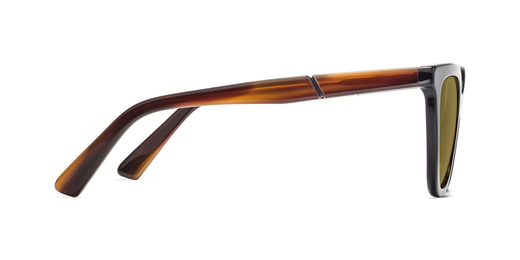 Side of 17287 in Black with Brown Polarized Lenses