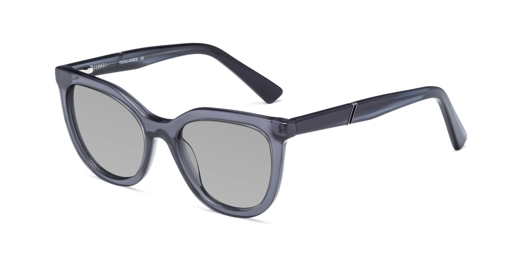 Angle of 17287 in Translucent Gray with Light Gray Tinted Lenses