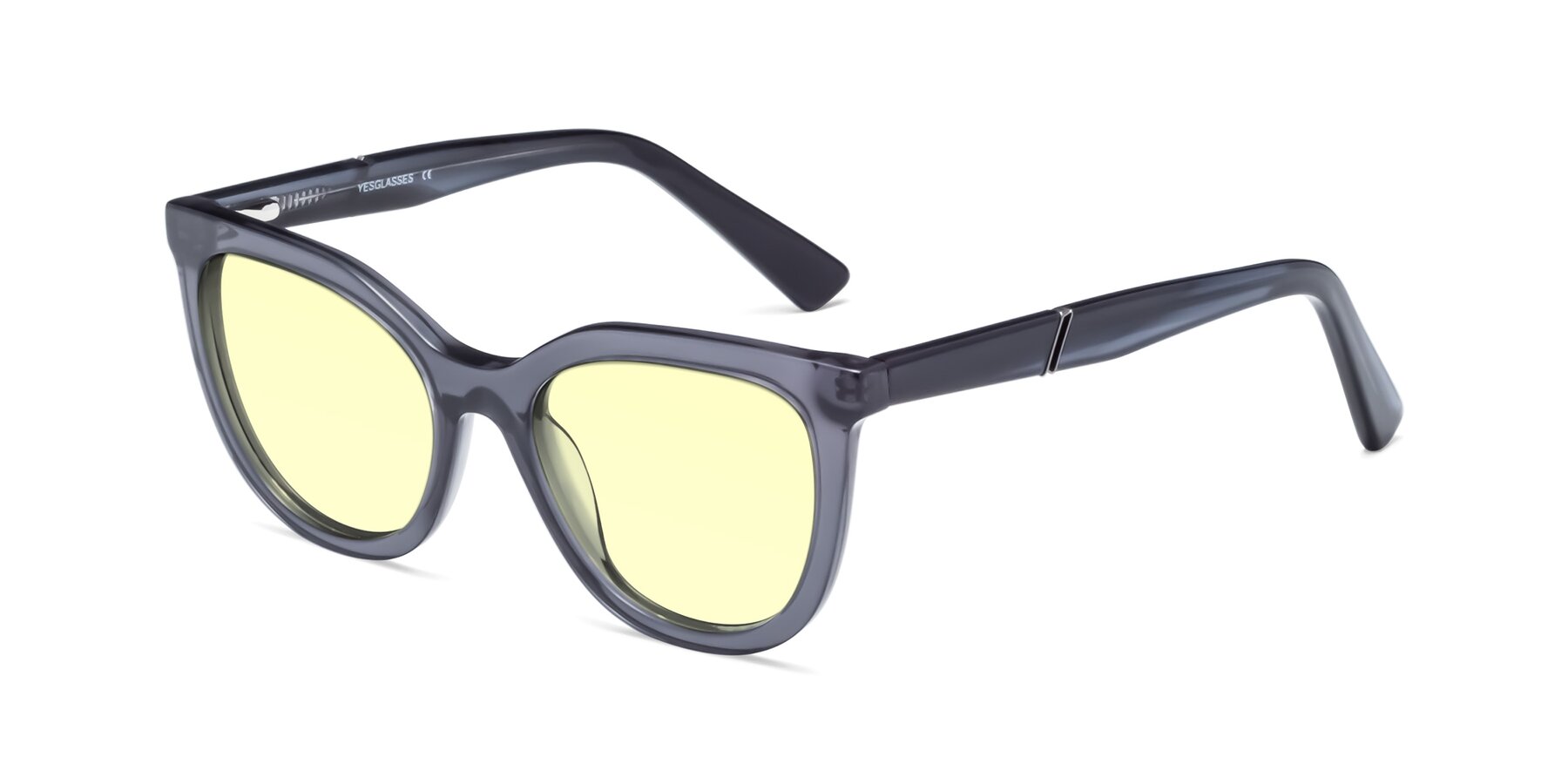Angle of 17287 in Translucent Gray with Light Yellow Tinted Lenses