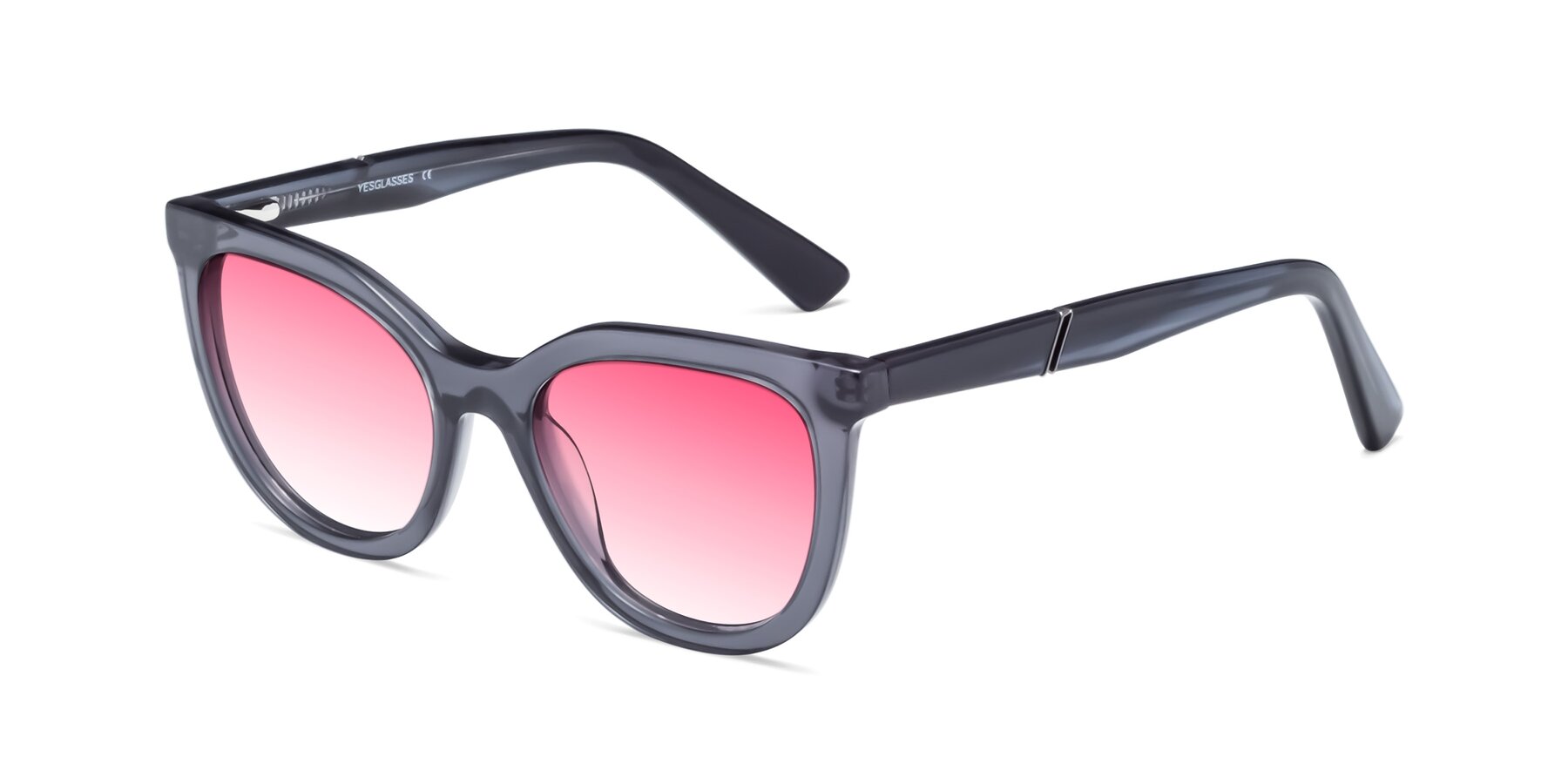 Angle of 17287 in Translucent Gray with Pink Gradient Lenses