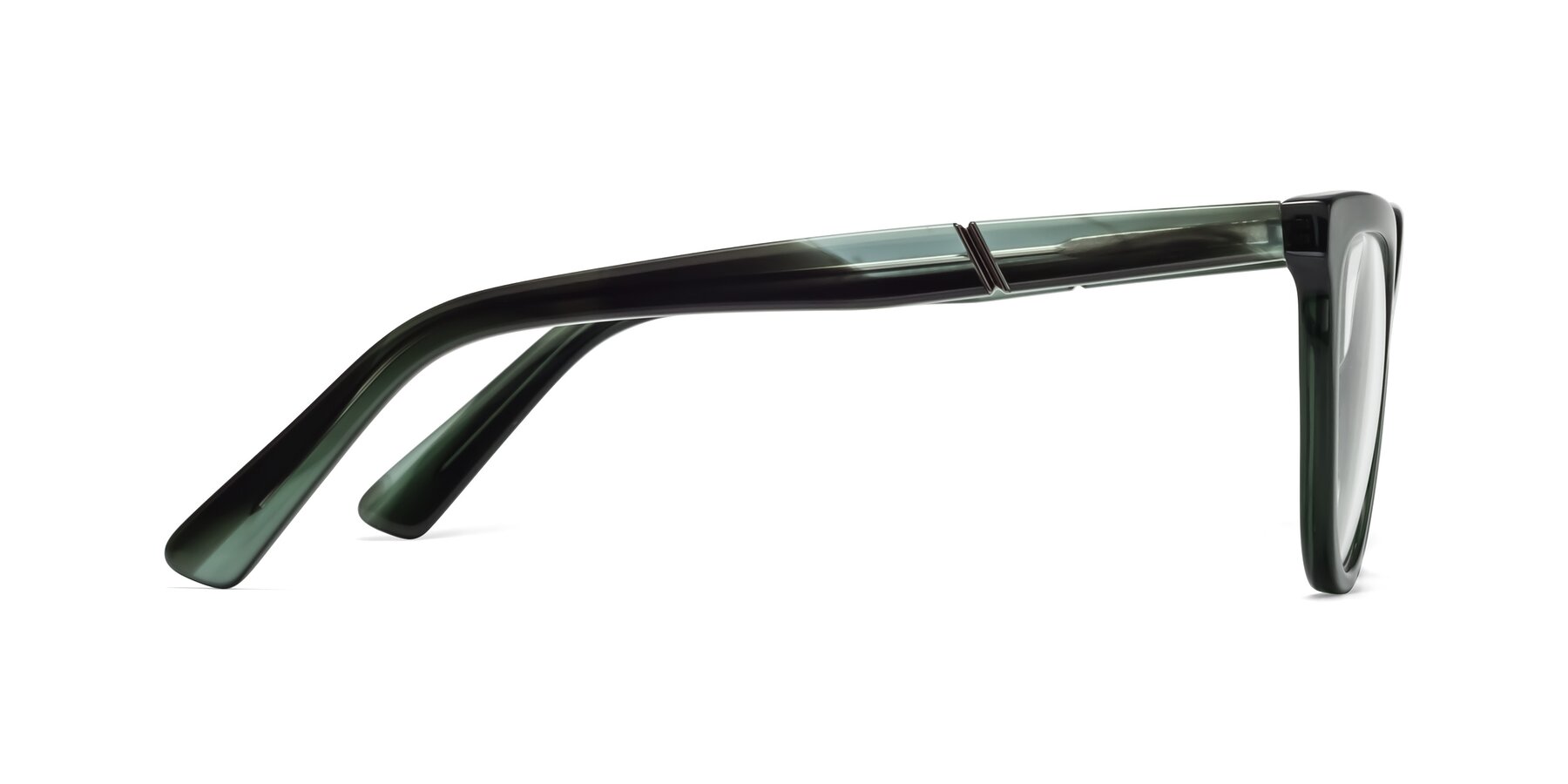 Side of 17287 in Translucent Green with Clear Blue Light Blocking Lenses