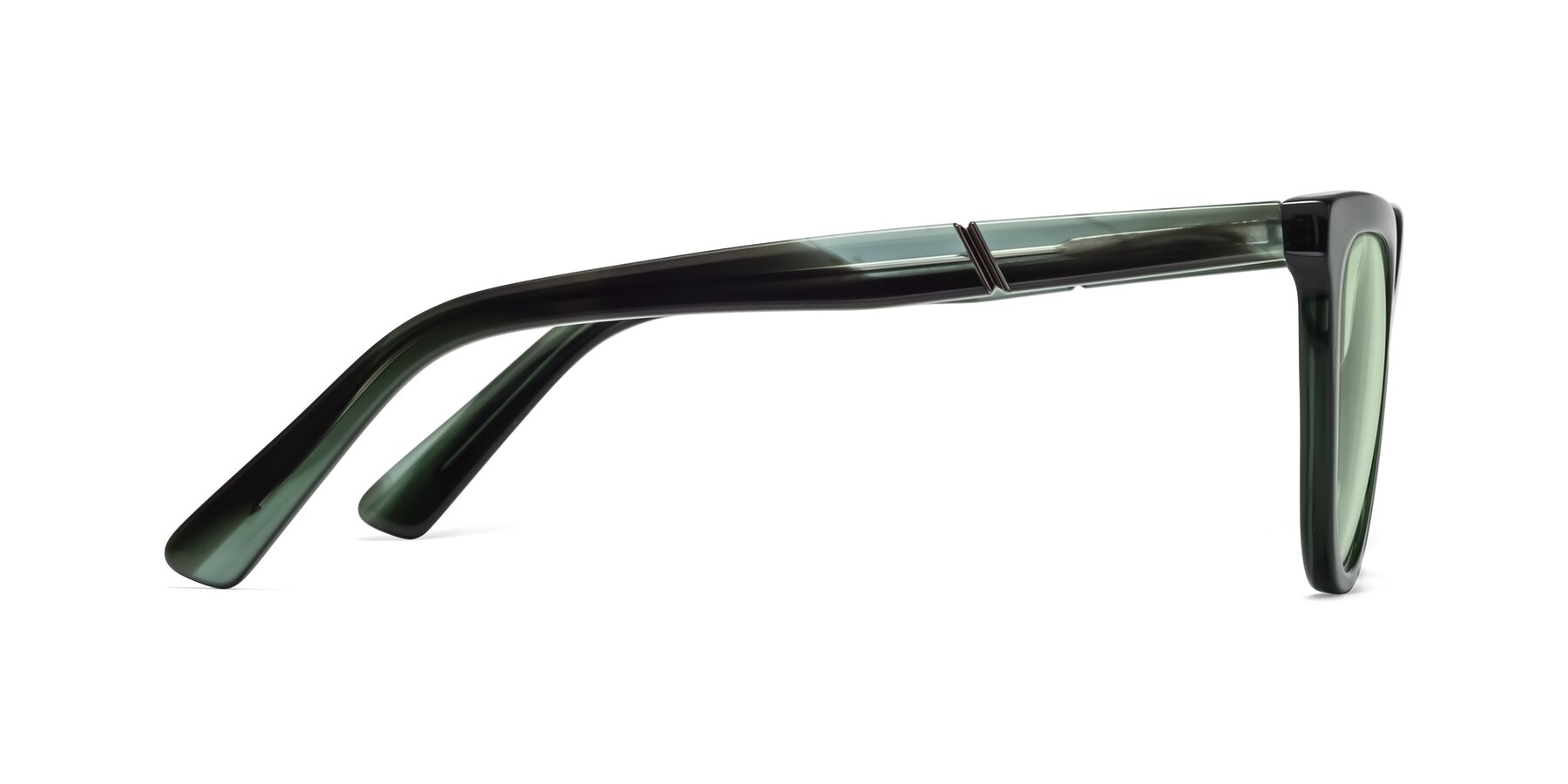 Side of 17287 in Translucent Green with Light Green Tinted Lenses
