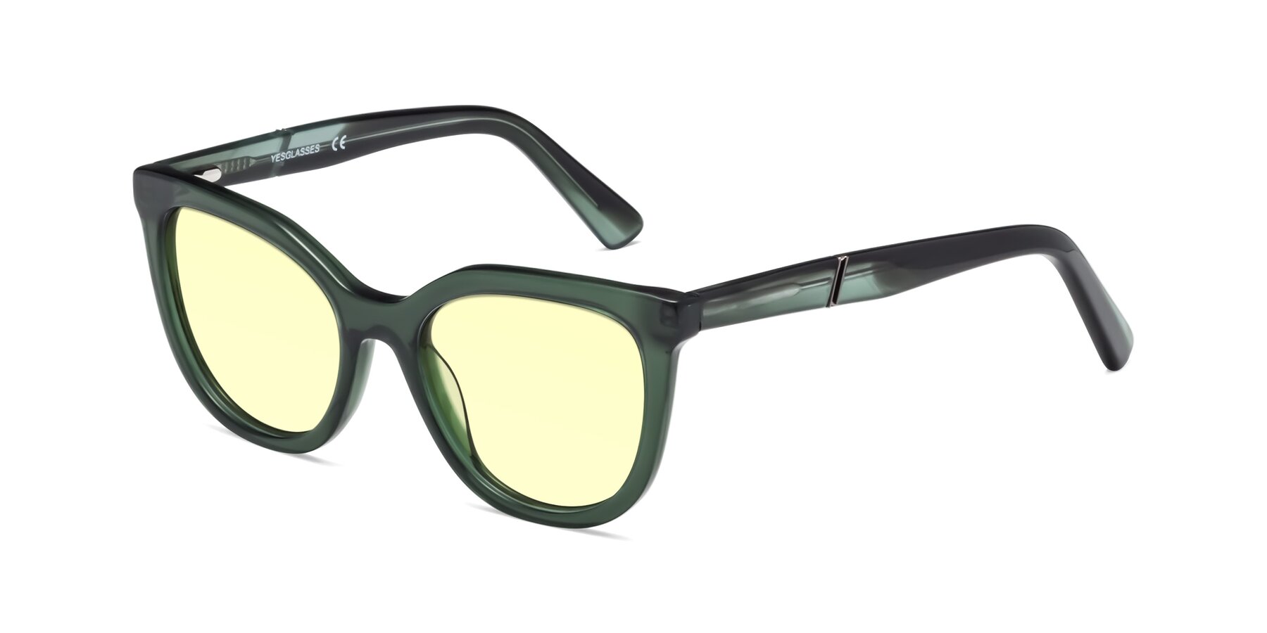 Angle of 17287 in Translucent Green with Light Yellow Tinted Lenses