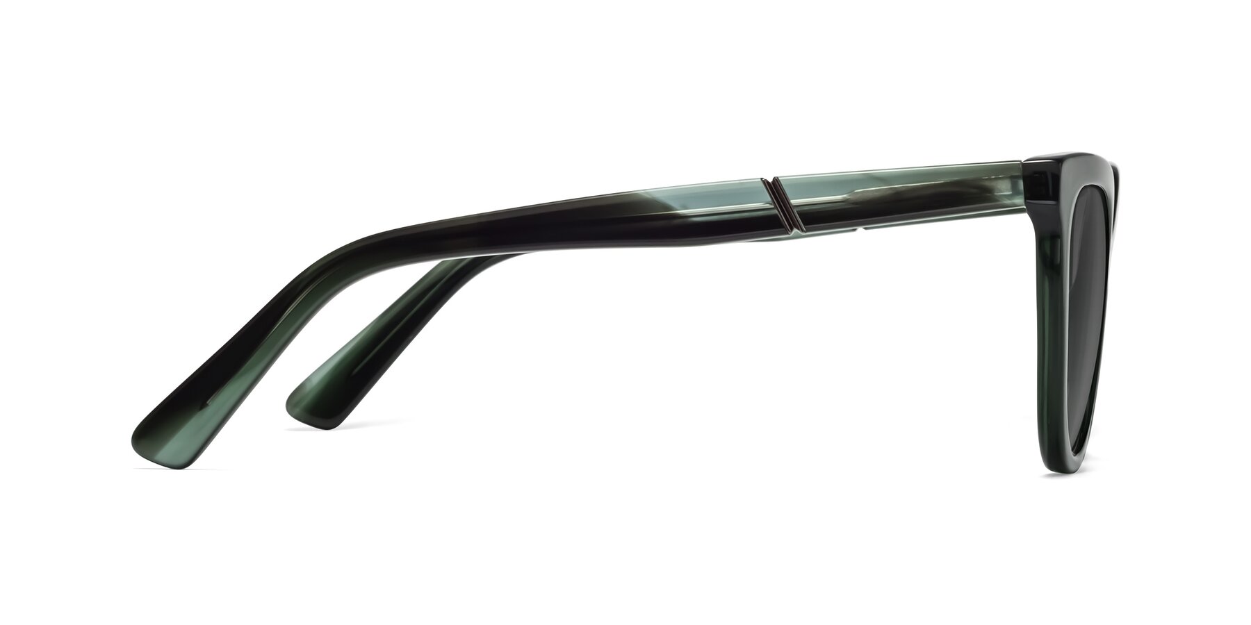 Side of 17287 in Translucent Green with Medium Gray Tinted Lenses