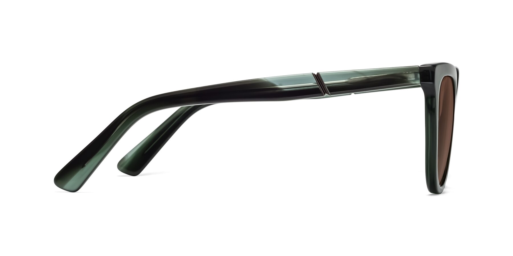 Side of 17287 in Translucent Green with Brown Tinted Lenses