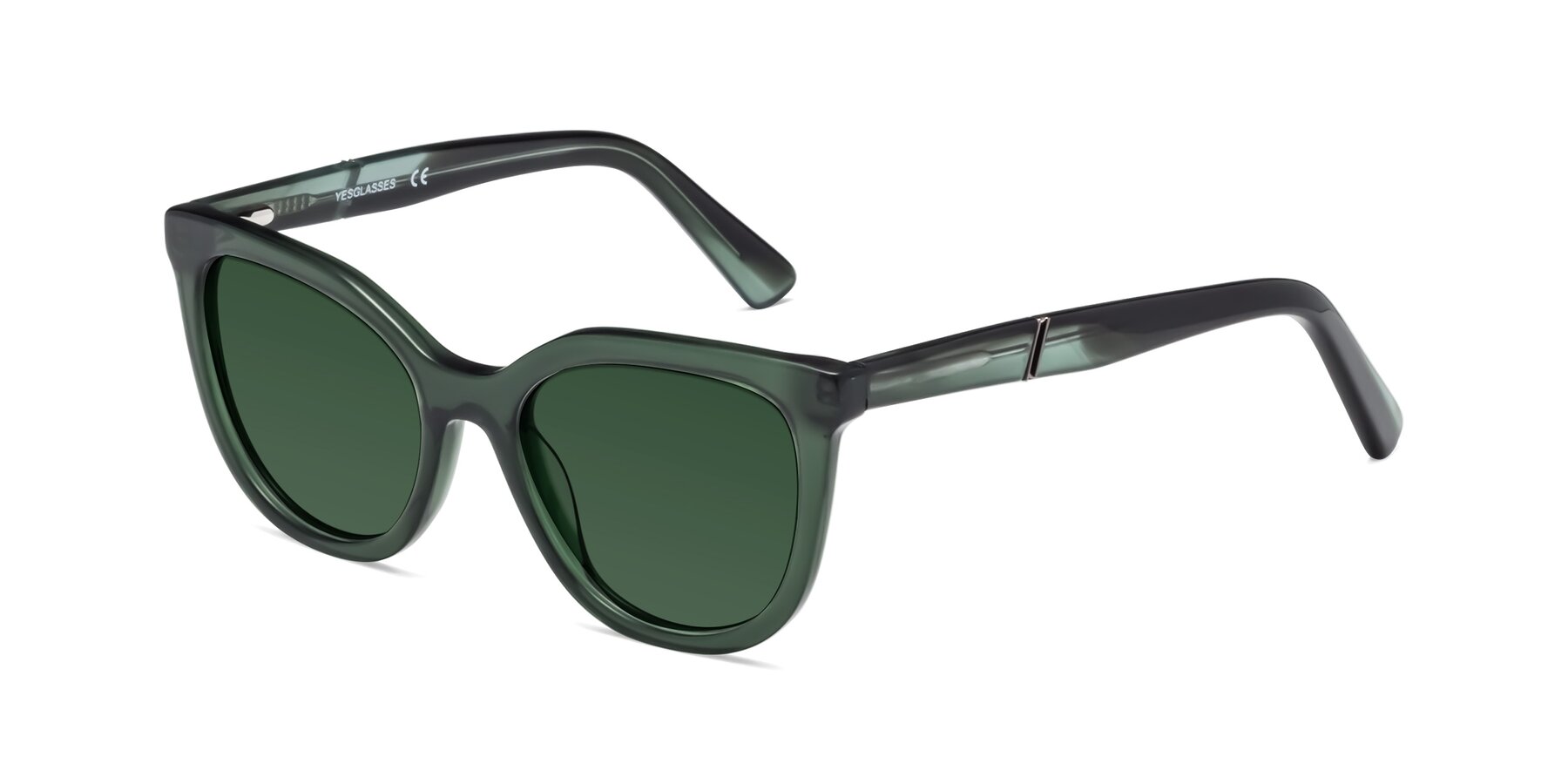 Angle of 17287 in Translucent Green with Green Tinted Lenses