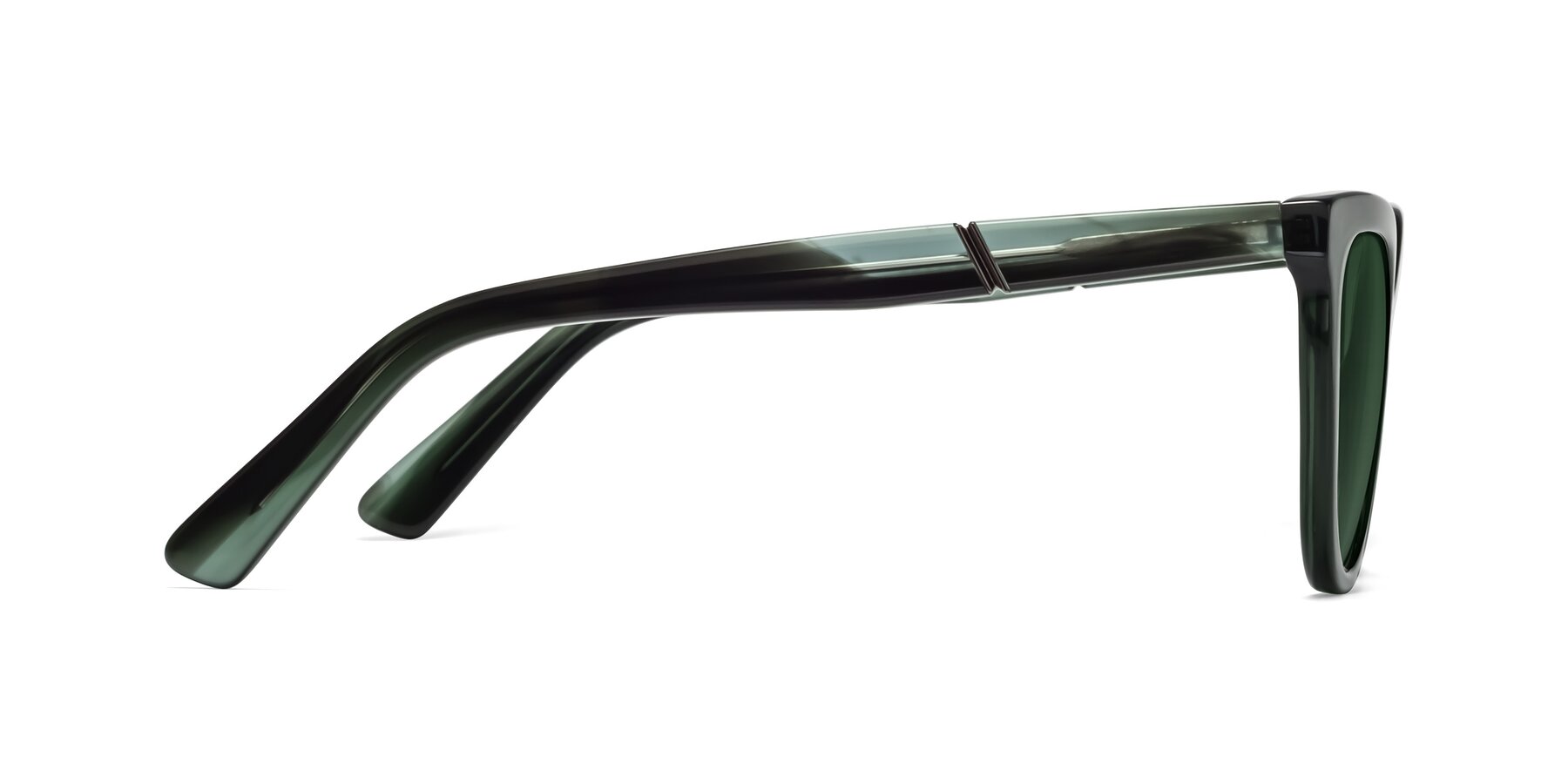 Side of 17287 in Translucent Green with Green Tinted Lenses