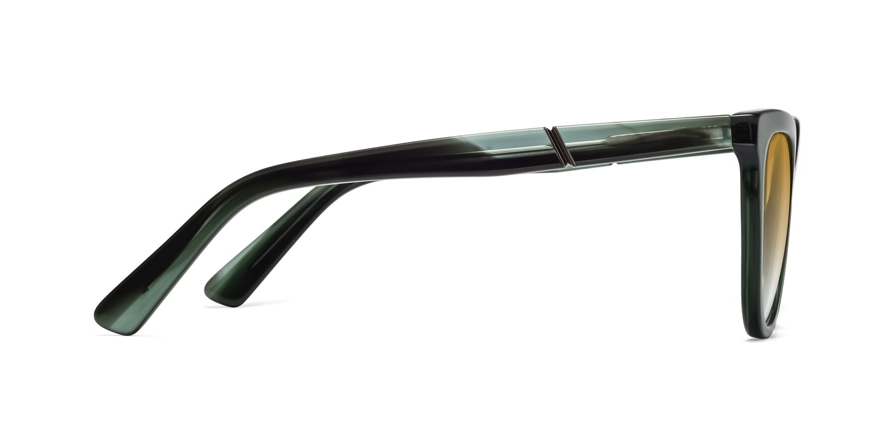 Side of 17287 in Translucent Green with Champagne Gradient Lenses
