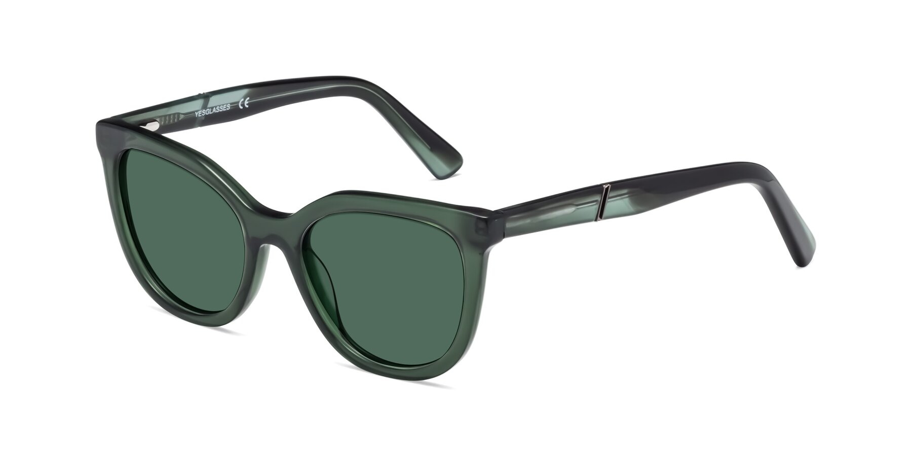 Angle of 17287 in Translucent Green with Green Polarized Lenses