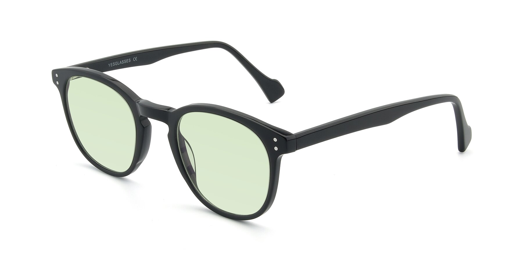 Angle of 17293 in Black with Light Green Tinted Lenses