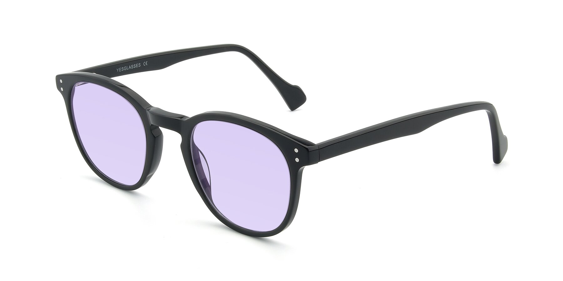 Angle of 17293 in Black with Light Purple Tinted Lenses