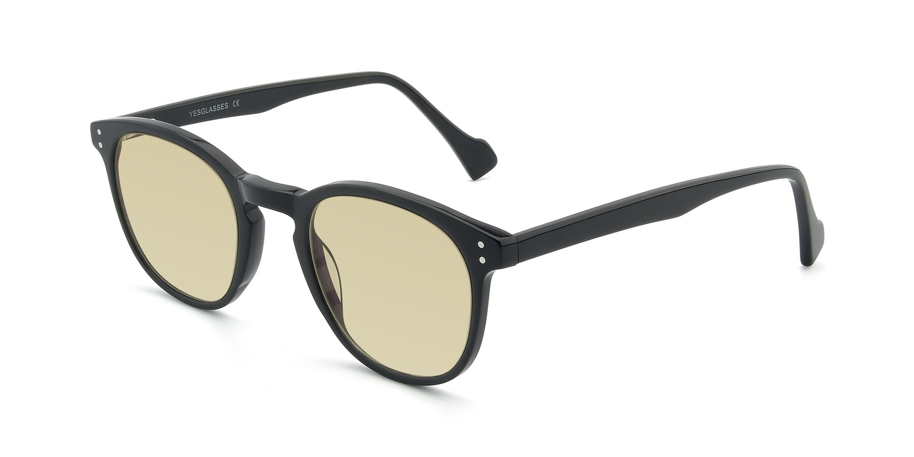 Angle of 17293 in Black with Light Champagne Tinted Lenses