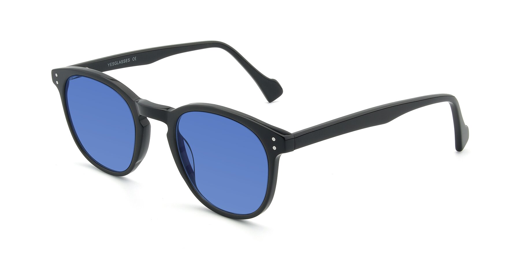 Angle of 17293 in Black with Blue Tinted Lenses