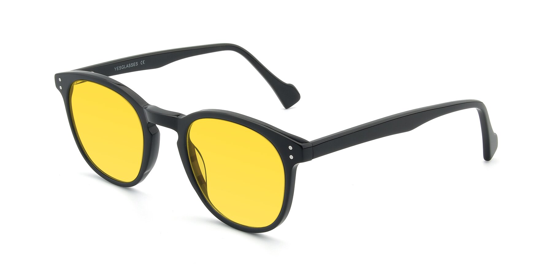 Angle of 17293 in Black with Yellow Tinted Lenses