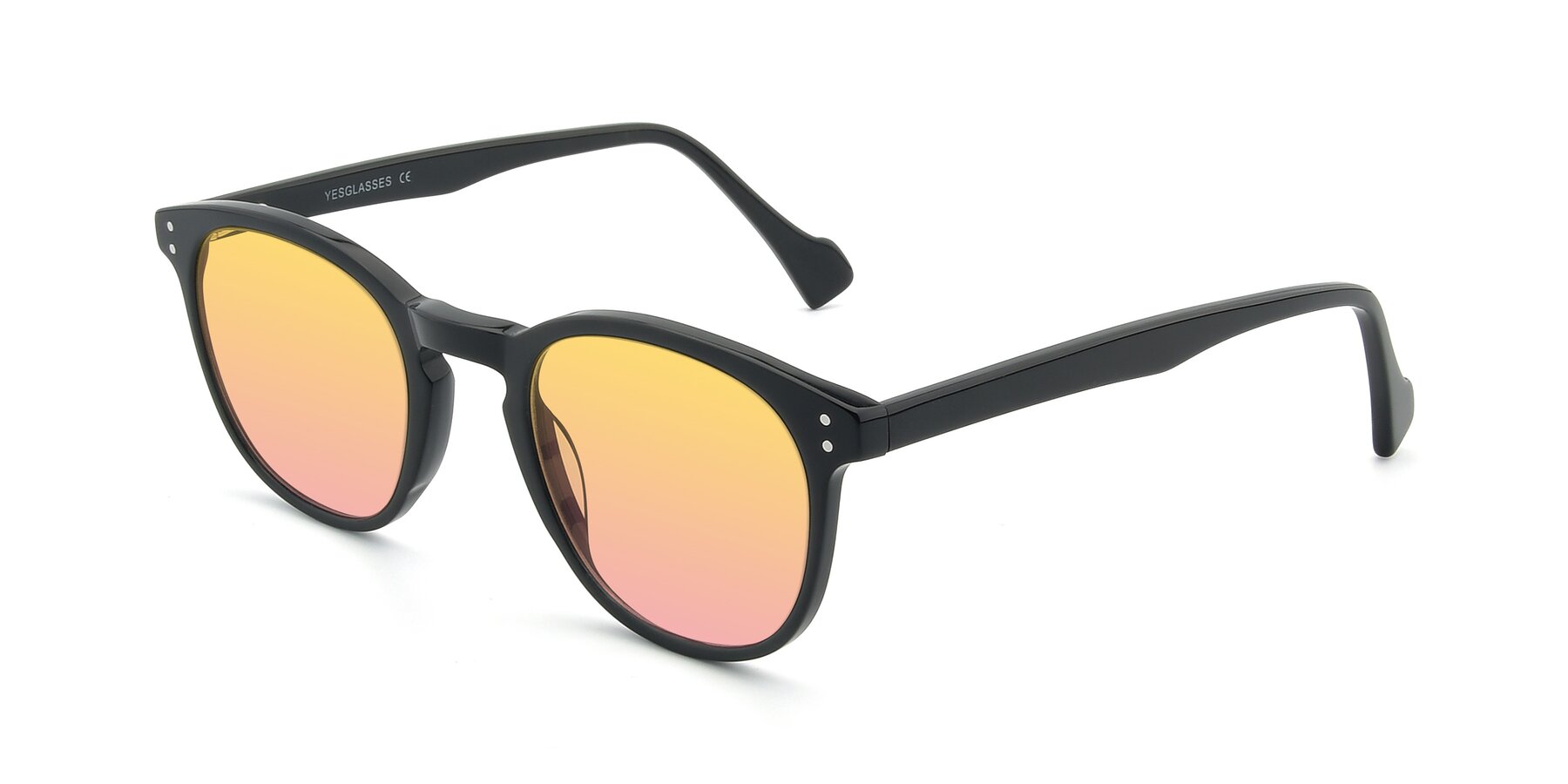 Angle of 17293 in Black with Yellow / Pink Gradient Lenses