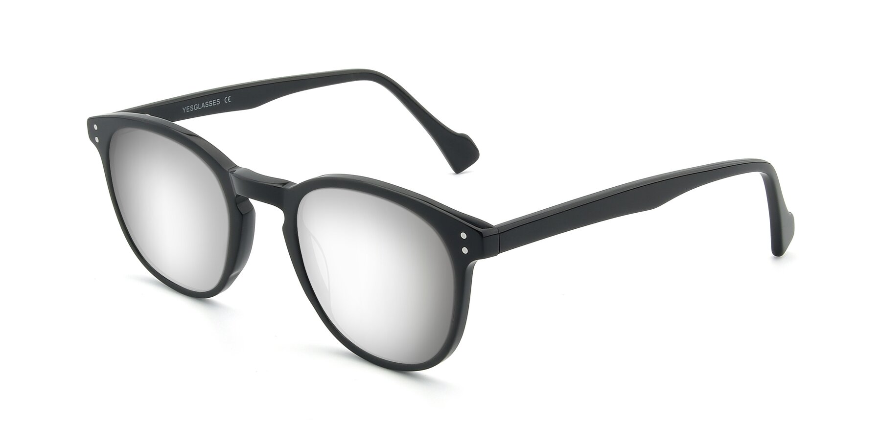 Angle of 17293 in Black with Silver Mirrored Lenses