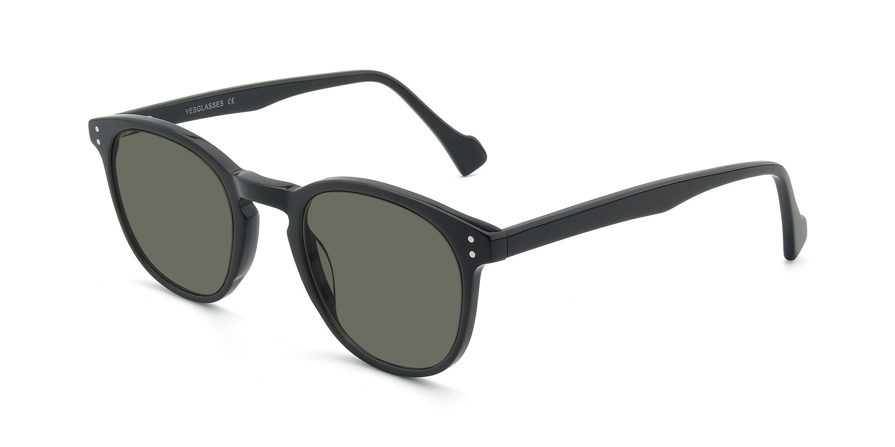 Angle of 17293 in Black with Gray Polarized Lenses