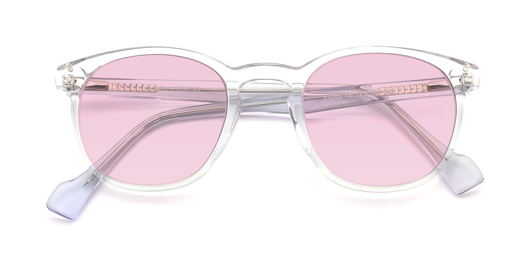 Folded Front of 17293 in Clear with Light Pink Tinted Lenses