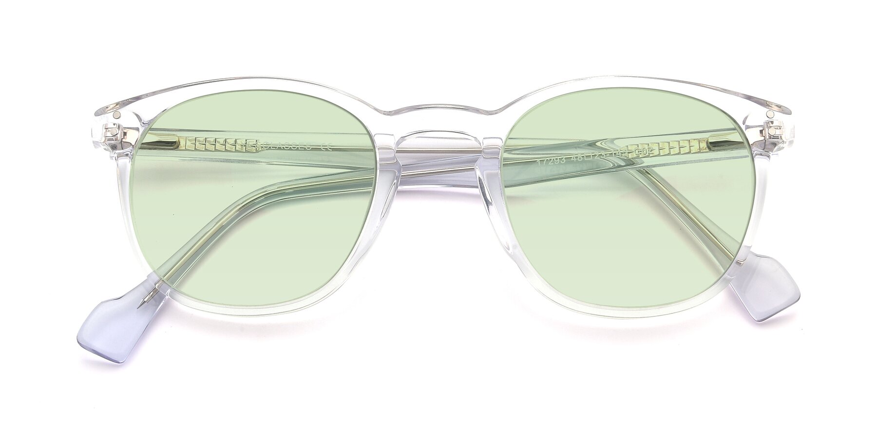 Folded Front of 17293 in Clear with Light Green Tinted Lenses