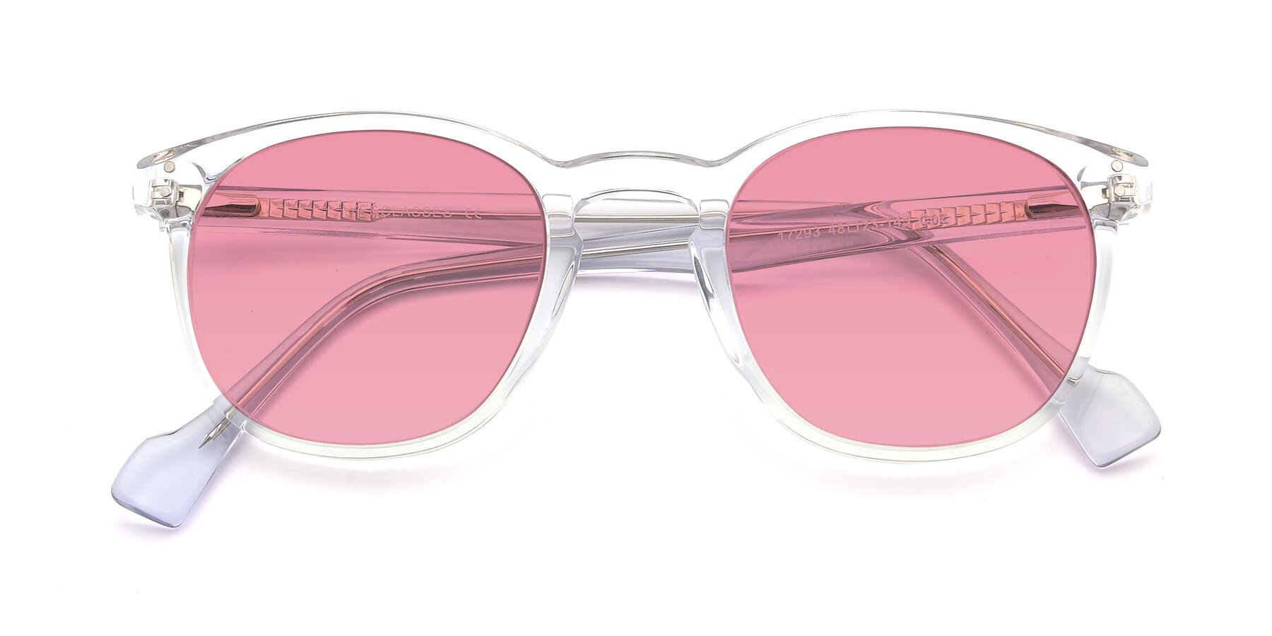 Folded Front of 17293 in Clear with Pink Tinted Lenses