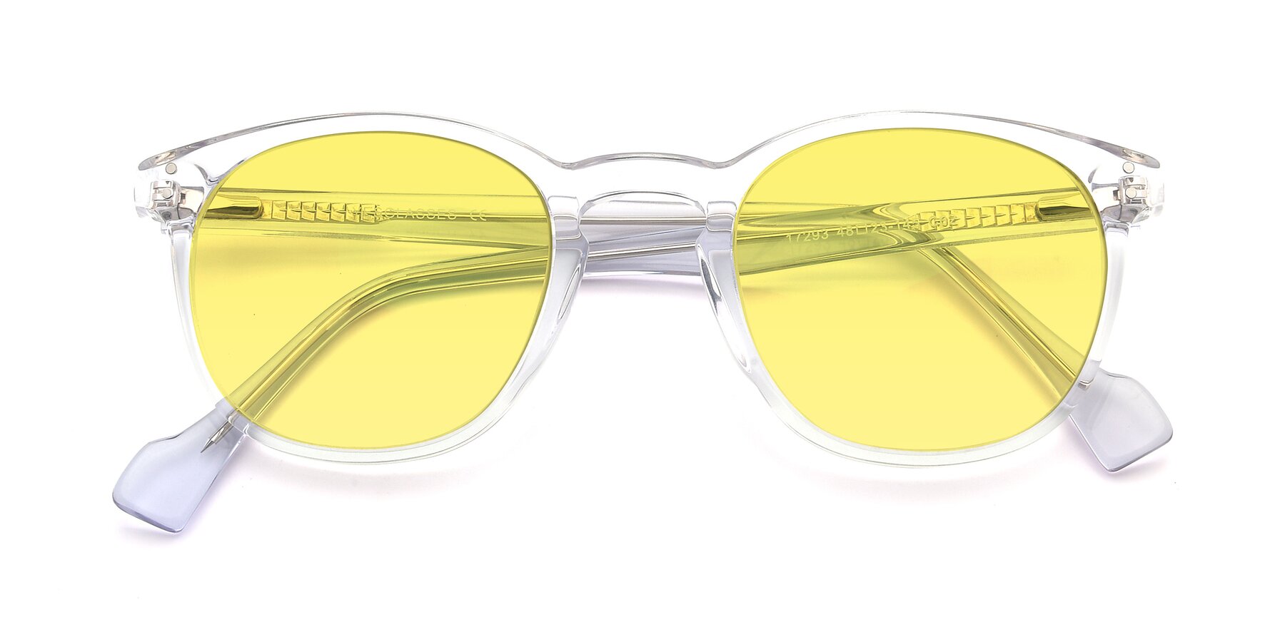 Folded Front of 17293 in Clear with Medium Yellow Tinted Lenses