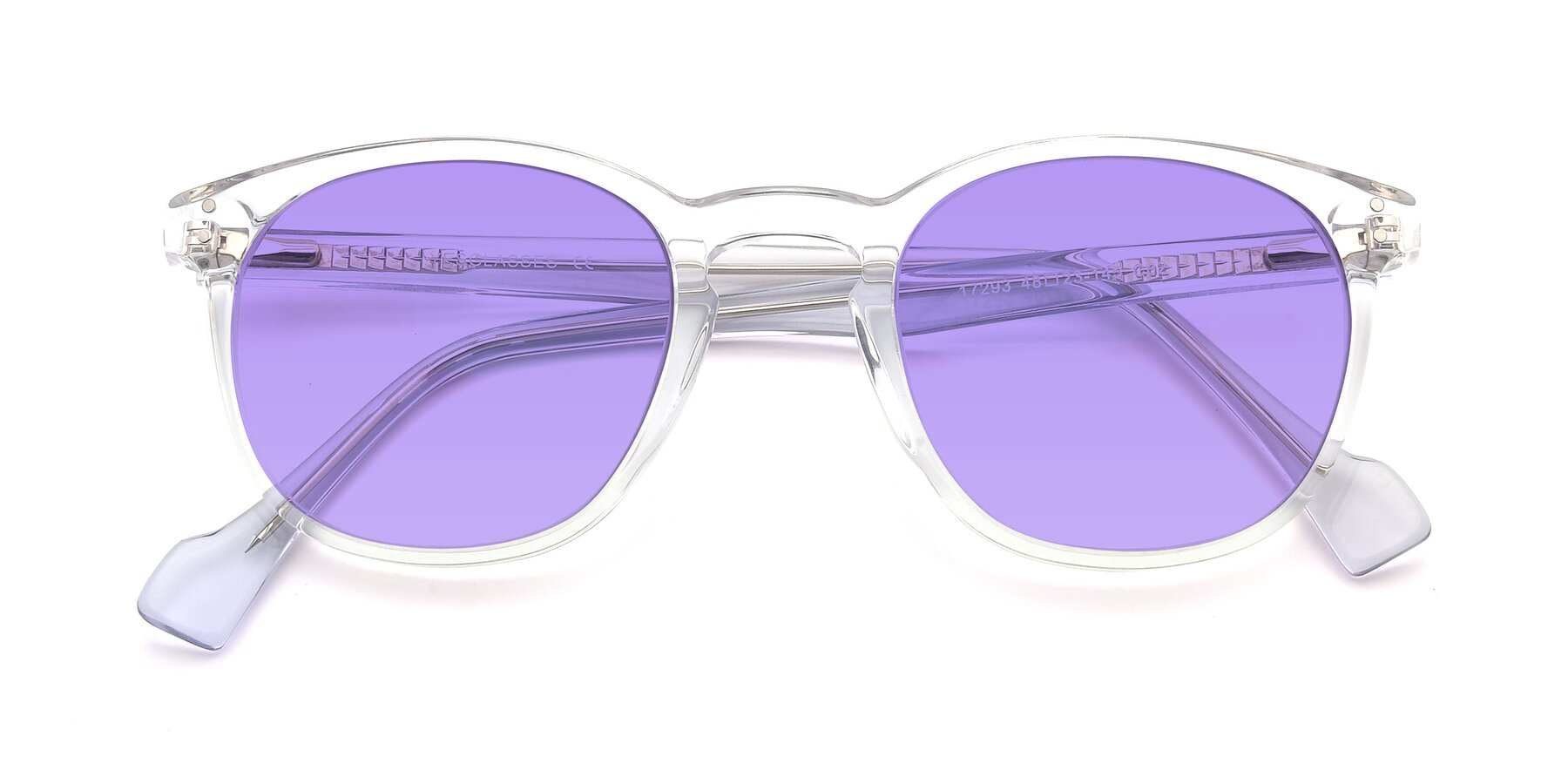 Folded Front of 17293 in Clear with Medium Purple Tinted Lenses