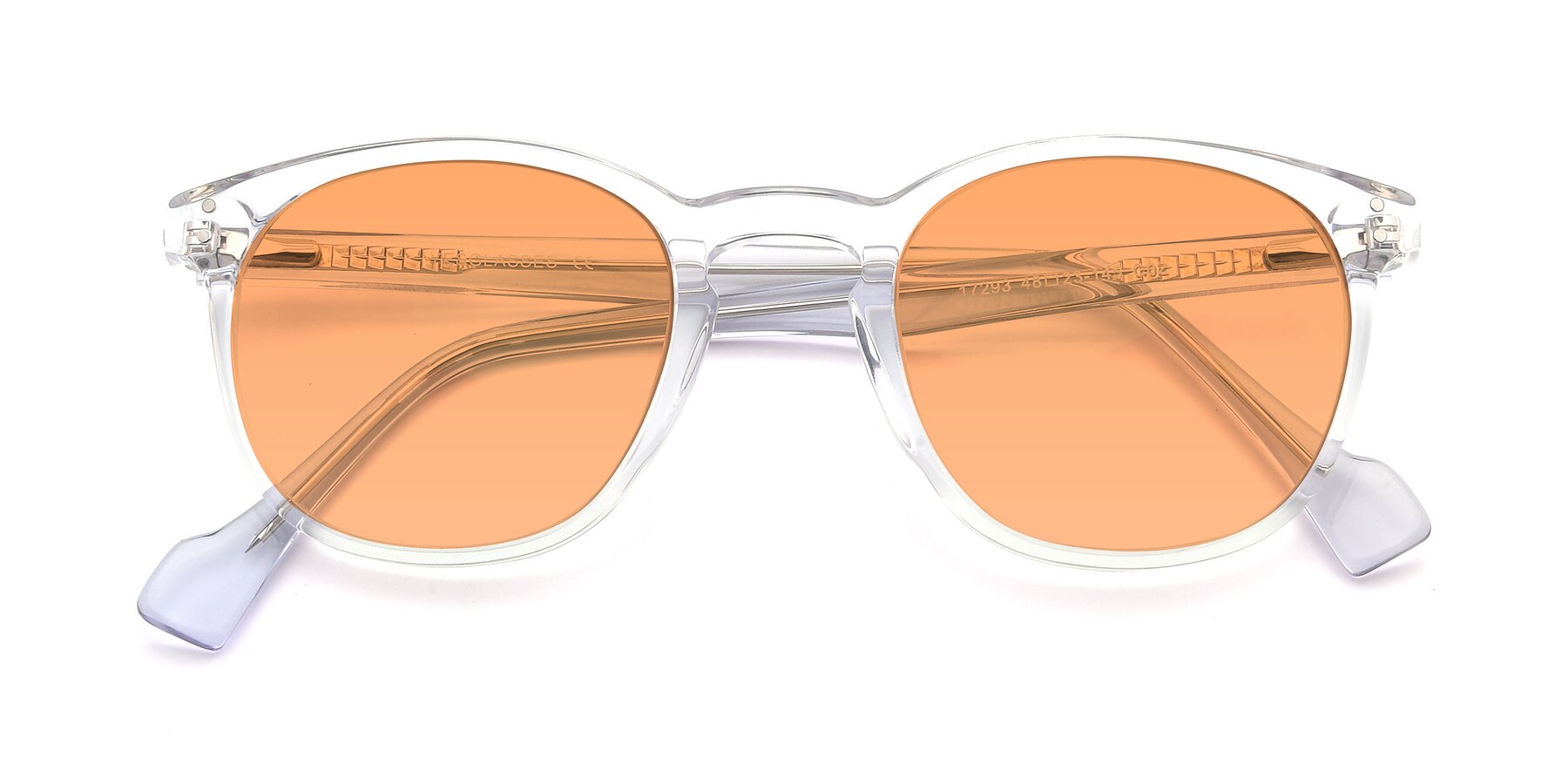 Folded Front of 17293 in Clear with Medium Orange Tinted Lenses