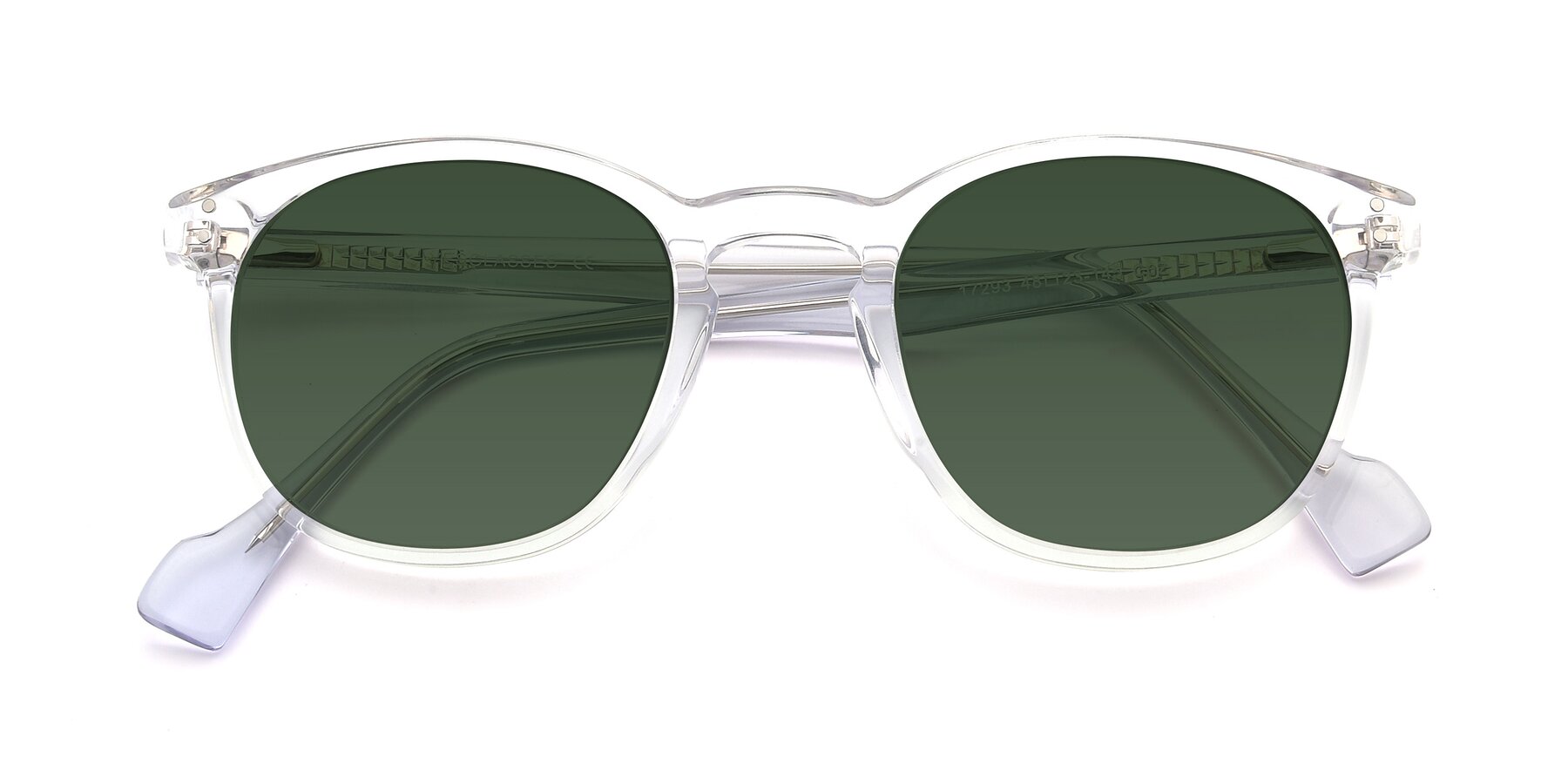 Folded Front of 17293 in Clear with Green Tinted Lenses