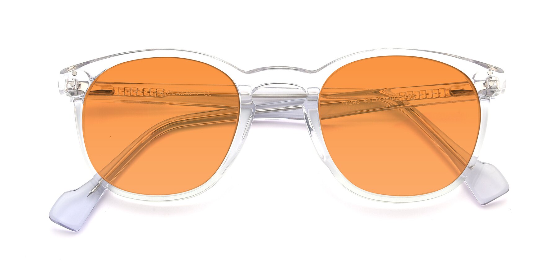 Folded Front of 17293 in Clear with Orange Tinted Lenses
