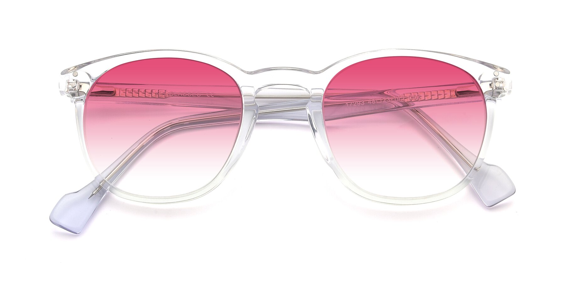 Folded Front of 17293 in Clear with Pink Gradient Lenses