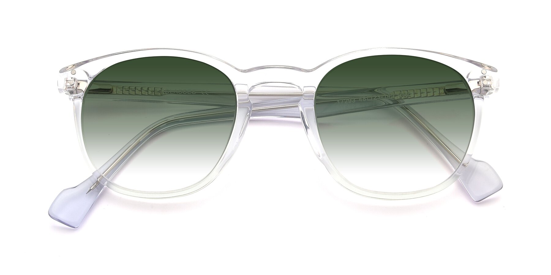 Folded Front of 17293 in Clear with Green Gradient Lenses