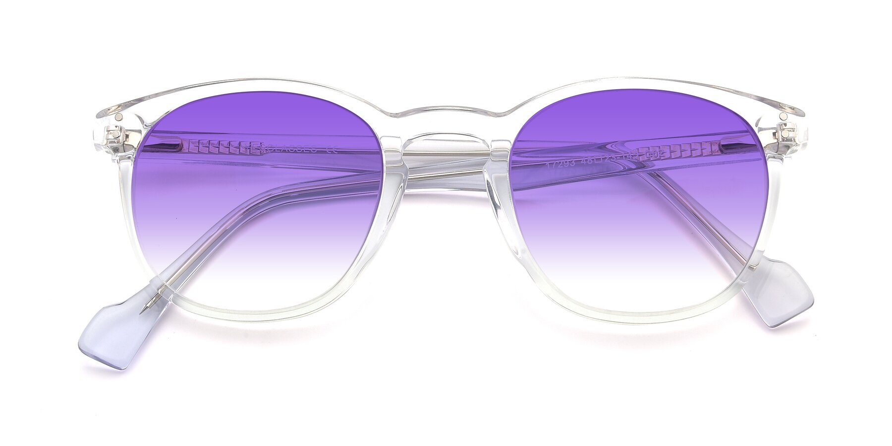Folded Front of 17293 in Clear with Purple Gradient Lenses