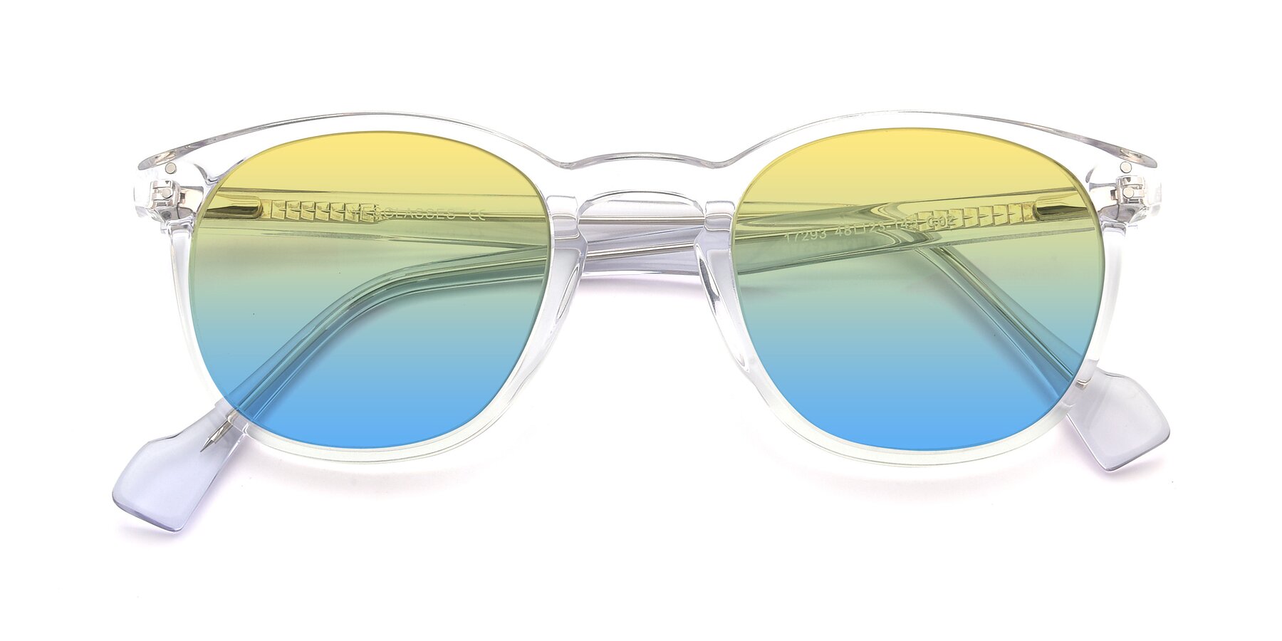 Folded Front of 17293 in Clear with Yellow / Blue Gradient Lenses