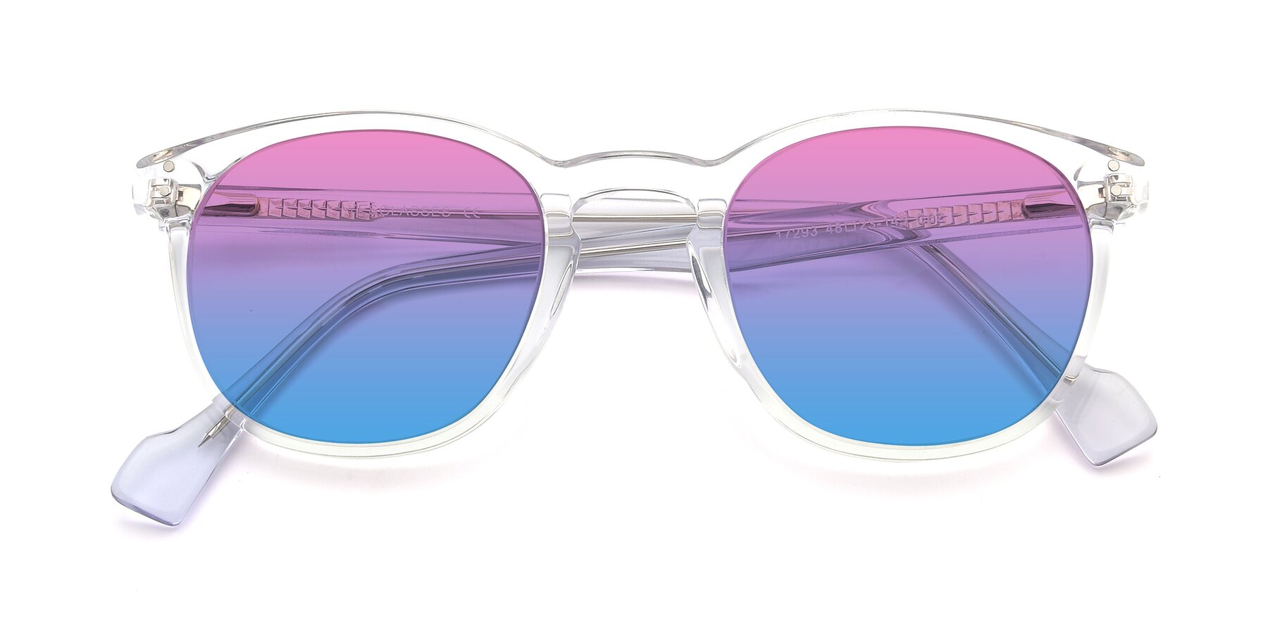 Folded Front of 17293 in Clear with Pink / Blue Gradient Lenses
